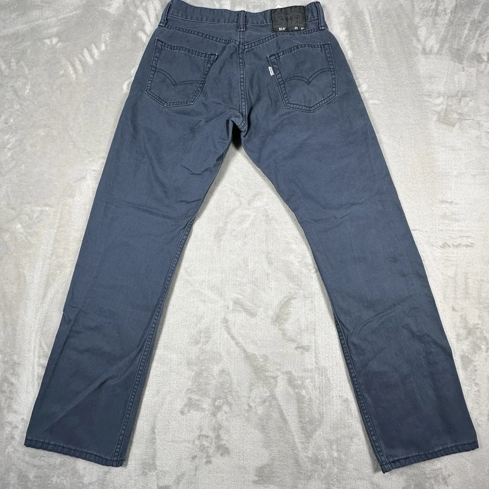 Levis 514 Jeans Mens 29x30 White Tab Straight Leg Blue Denim Pants